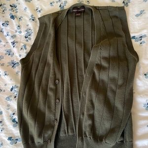 Green sweater vest